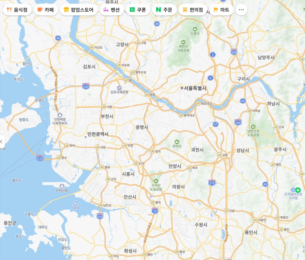 네이버지도 홈페이지 바로가기 (map.naver.com)